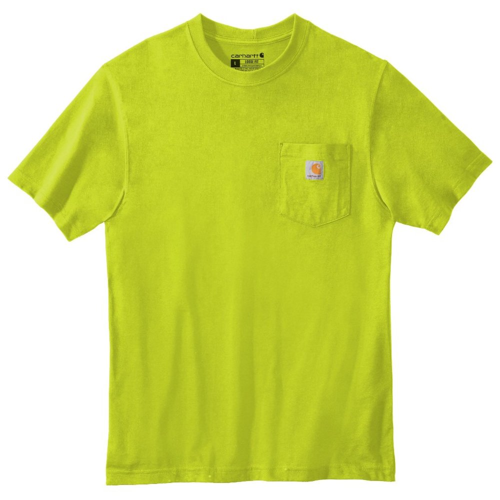 Carhartt K87 Workwear Pocket Short Sleeve T-Shirt - Brite Lime